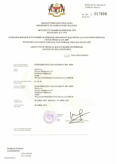 Ethnopro Pest Management Malaysia